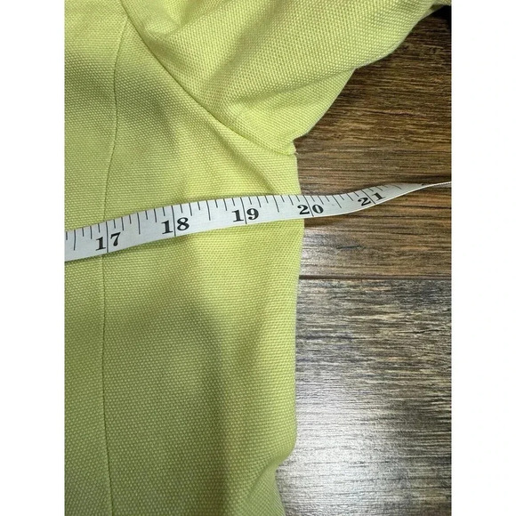 Ann Taylor 100% Cotton Green Peacoat Size S Cowl Neck Button Front - Picture 7 of 8